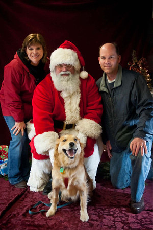 Riley, Mom & Dad, and Santa